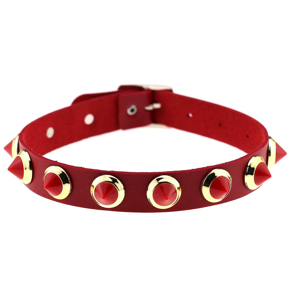 Панк-черная металлическая кисточка, красное колье-колье, сексуальное ожерелье с шипами на шею, воротник-ключицы, мужские ожерелья, Hollween, женские украшения Y2K, подарок