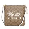 Coach Bag FCN767 CN767 Khaki X Chalk Signature Horse and Carriage Print Coated Canvas Leather Mini Rowan File Bag Ladies (Shoulder Bag)