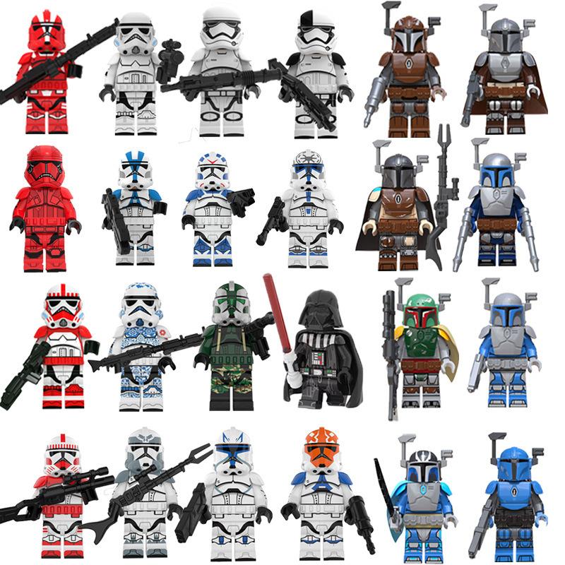 Star Movie Warrior Building Block Minifigures, Small Particle Assembly Doll Battle Toy, 24-Piece Set