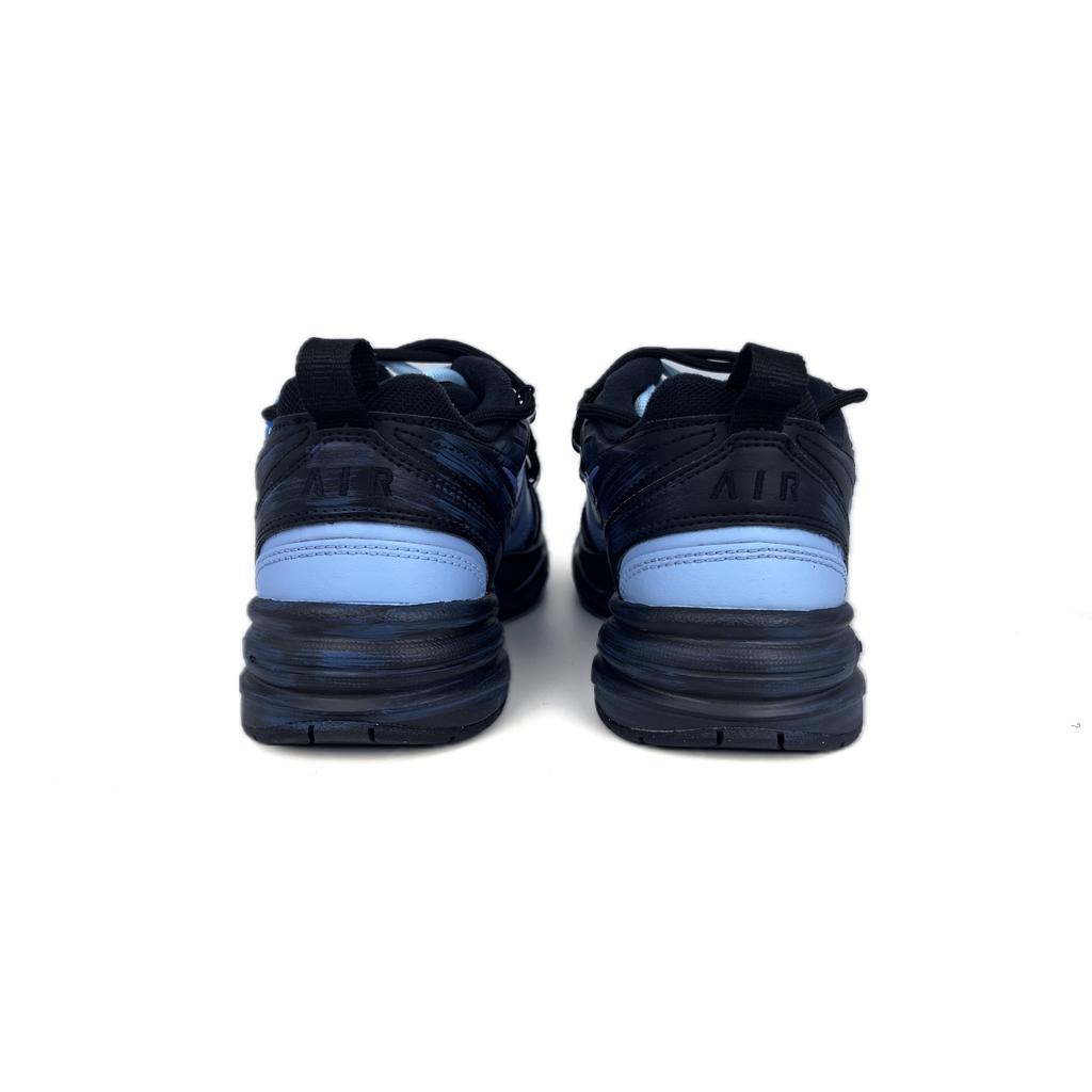 Nike Air Monarch 4 Нескользящие, Износостойкие, Легкие Низкие Кроссовки-Сникеры Унисекс Черно-Фиолетовые 415445-001(Команда502-)