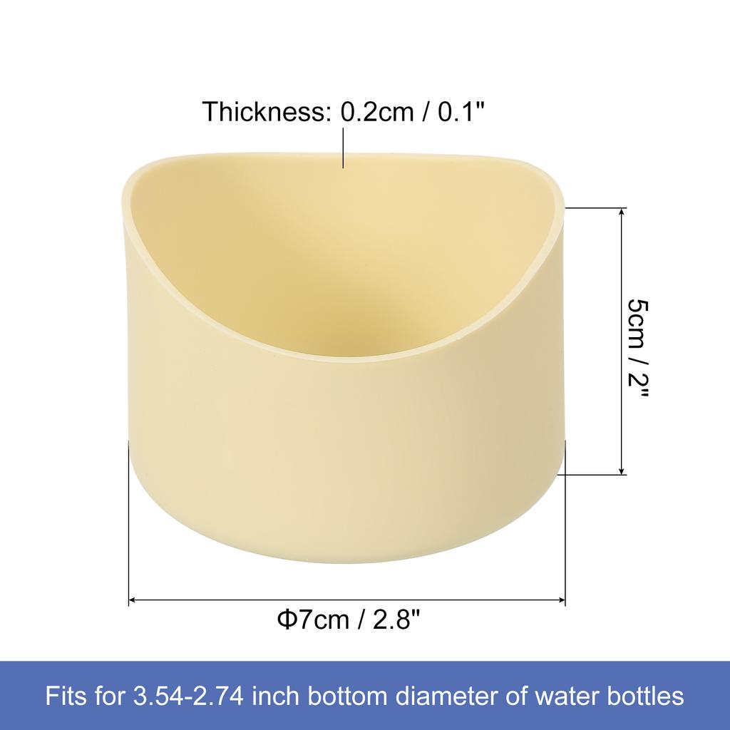 2pcs Protective Silicone Boot Sleeve for 12-24 oz Water Bottle Bottom Silicone Anti-Slip Sleeve Cover Irregular Shape Cup