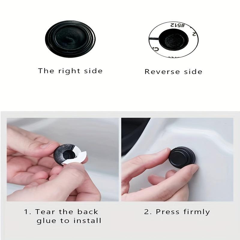 Набор из 10 силиконовых уплотнительных подушек для дверей автомобиля, Снижение шума и гашение вибрации, Амортизация для более тихой поездки, Универсальная посадка