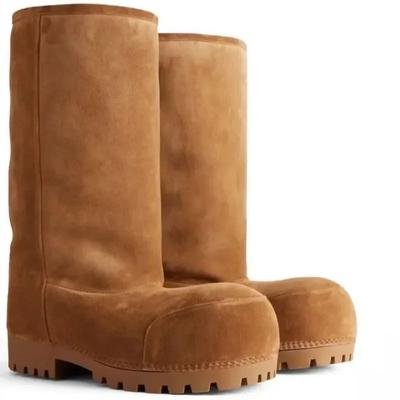 Мода 2024 года, новые длинные зимние ботинки для женщин с большим носком, удобные зимние ботинки для женщин, толстая теплая хлопковая обувь для женщин