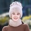 New Rex Rabbit Fur Grass Hat Winter Women Going Out Warm Ear Protection Knitted Hat Casual Korean Baotou Hat Cold Proof