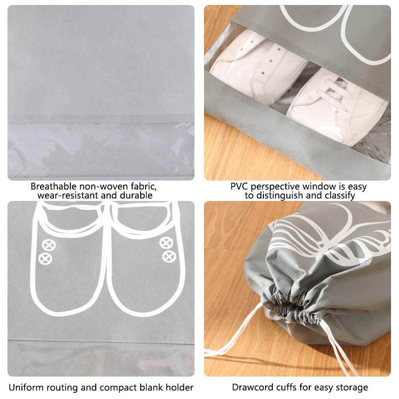 Waterproof Shoes Bag Travel Portable Shoe Storage Bag Laundry Organizer Sneaker Tote Drawstring Bag