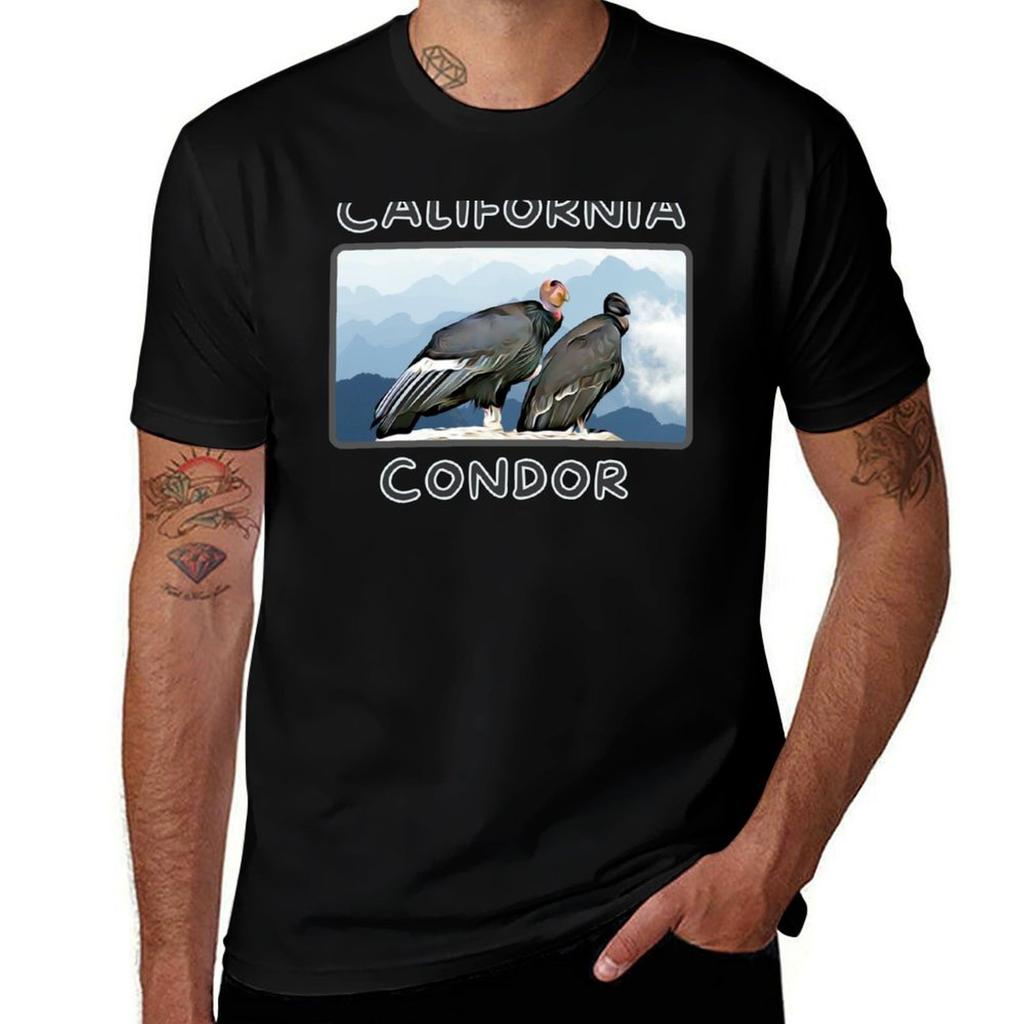 California Condor Couple TShirt Work Casual Loose Fit TShirt