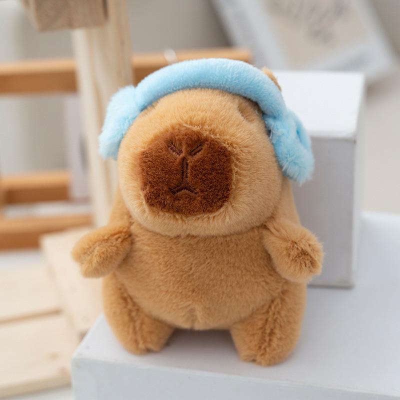 Toy Plush Capybara Keychain Backpack Charm Stress Relief Gift For Teens Kids