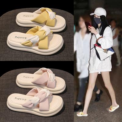 Модные домашние тапочки Обувь на платформе Слиперы Женские шлепанцы Мода 2025 Мягкие Летние Роскошные Повседневные Домашние тапочки на платформе