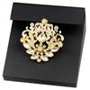 Gold Color Crystal Flower Brooch Wedding Jewelry Women's Brooch Pins Bohemian Bridal Gifts