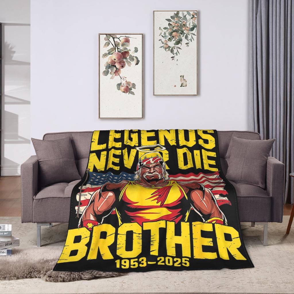 Hulk Hogan Legend Memorial Wrestling Blankets Fleece Winter Multi-function Soft Throw Blanket for Bed Couch Bedspread