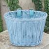 Kids Bicycle Front Wicker Basket with Adjustable Strap Toddlers Boys Girls Balance Bike Vintage Handmade Rattan Woven Storage Basket Bike Accessories