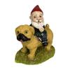 Статуэтка садового гнома Yousheng, смоляная статуэтка верховой собаки-карлика, расписанное вручную украшение в виде карлика для украшения садового растения на открытом воздухе