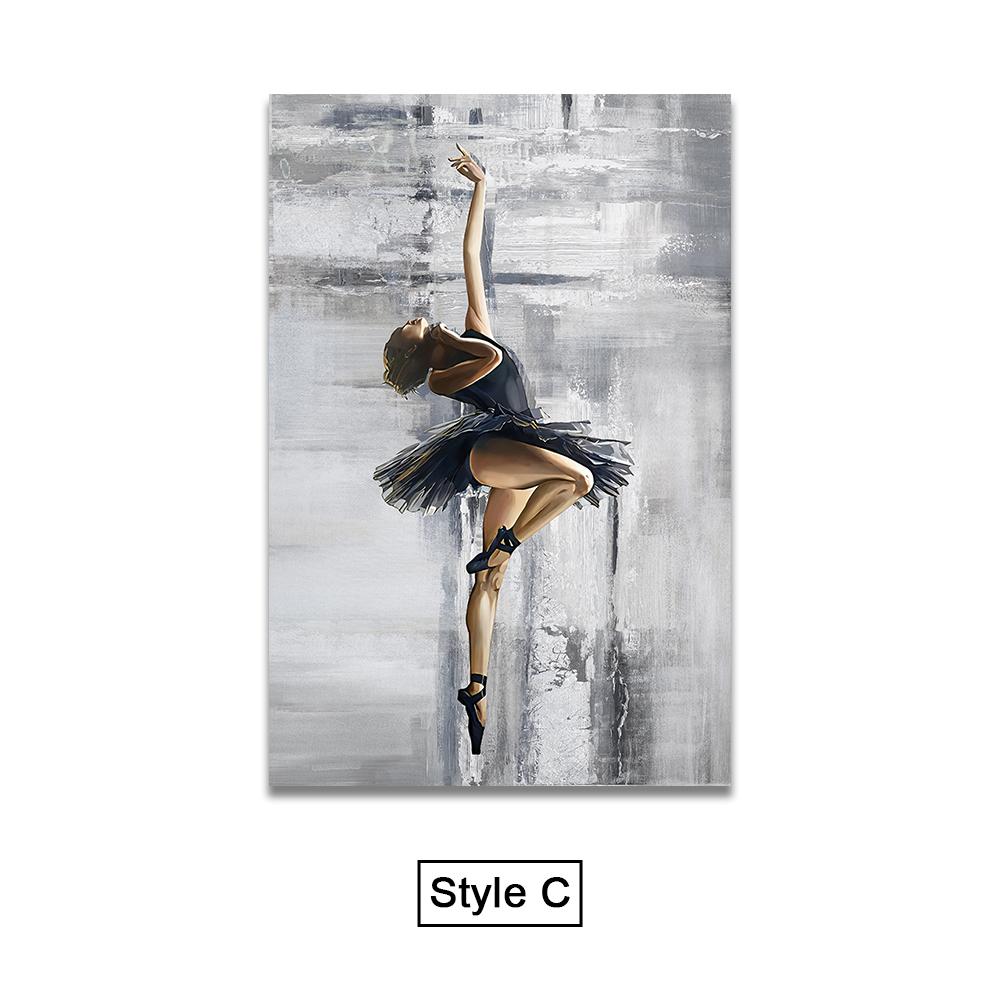 Abstract Ballet Dancer Canvas Painting Prints Posters Wall Art Pictures for Living Room Home Decoration Cuadros