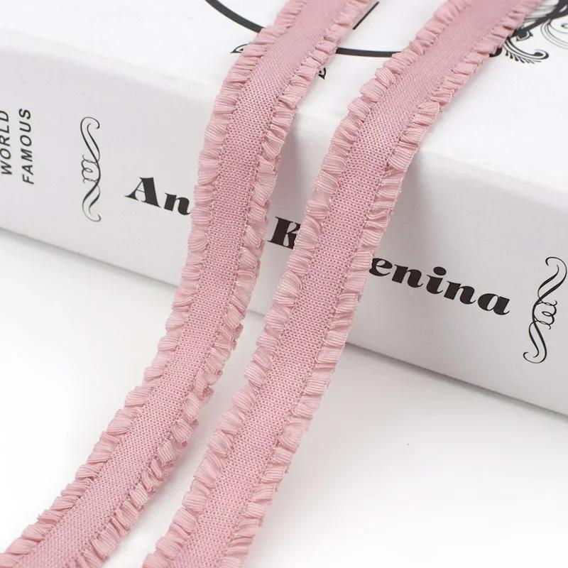 5/10 ярдов Meetee 12 мм эластичная лента с оборками, красочная плиссированная эластичная кружевная отделка, лента для головного убора, DIY швейные аксессуары для одежды