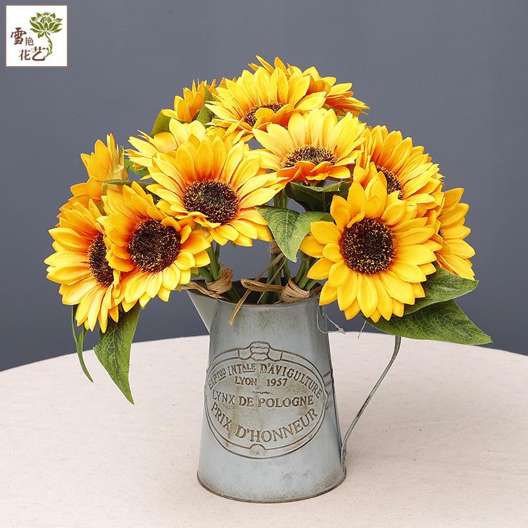 Artificial sunflower, artificial sunflower bouquet ornament, wedding decoration sunflower simulation flower