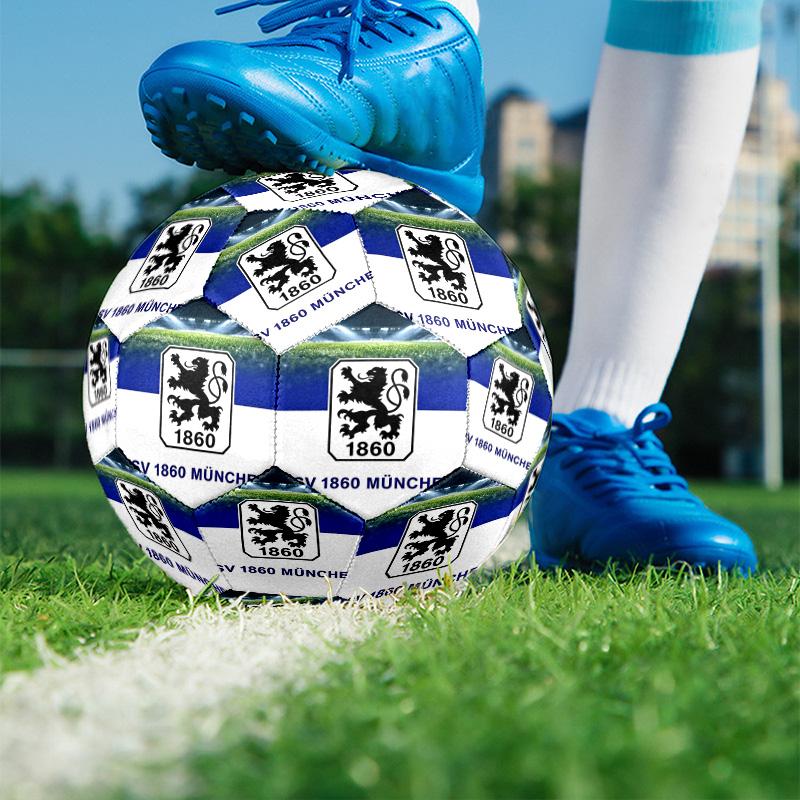 1860 Munchen football club Print Size 5 Soccer Ball, PU Wear Resistant Football for Match Training and Daily Practice, Birthday Gift for Soccer Fans