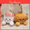 Kids Orange Bread Carrot Fruit Plush Keychain With Portable Decoration Size