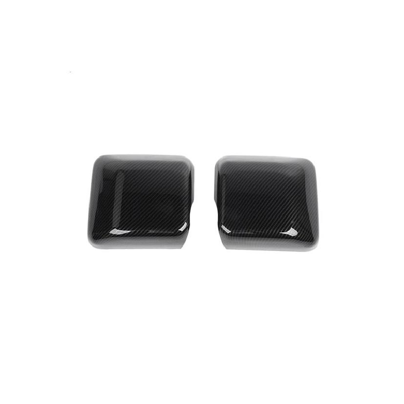 For Jeep Wrangler JL Gladiator JT 2018 Car Rearview Mirror Cover ABS Carbon Fiber Protect Stickers Auto Part