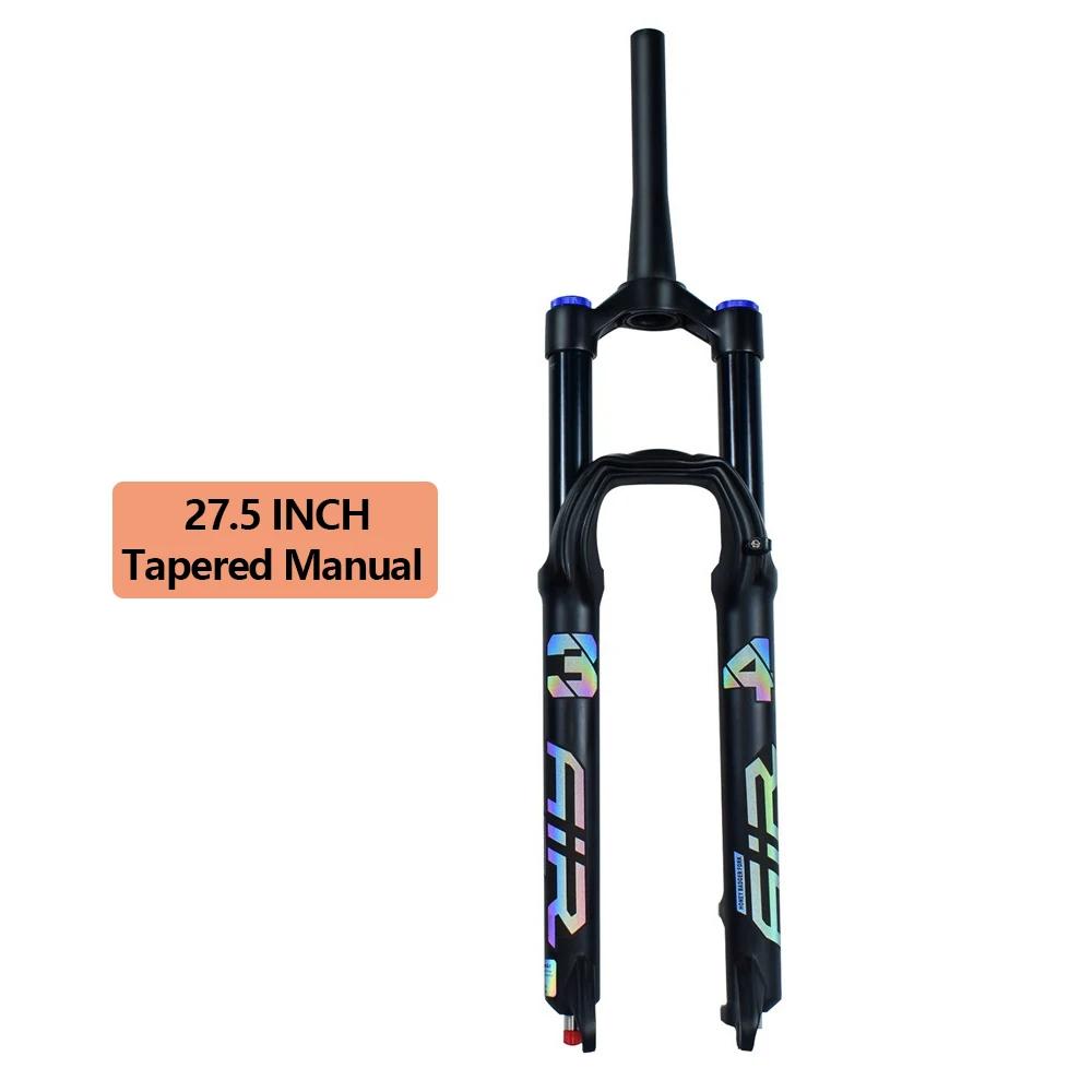 Воздушная амортизационная вилка для MTB 26" 27.5" 29" Диаметр 34 мм Ход 160 мм Ноги из магниевого сплава Быстросъемная ось/Сквозная ось демпфирующие вилки