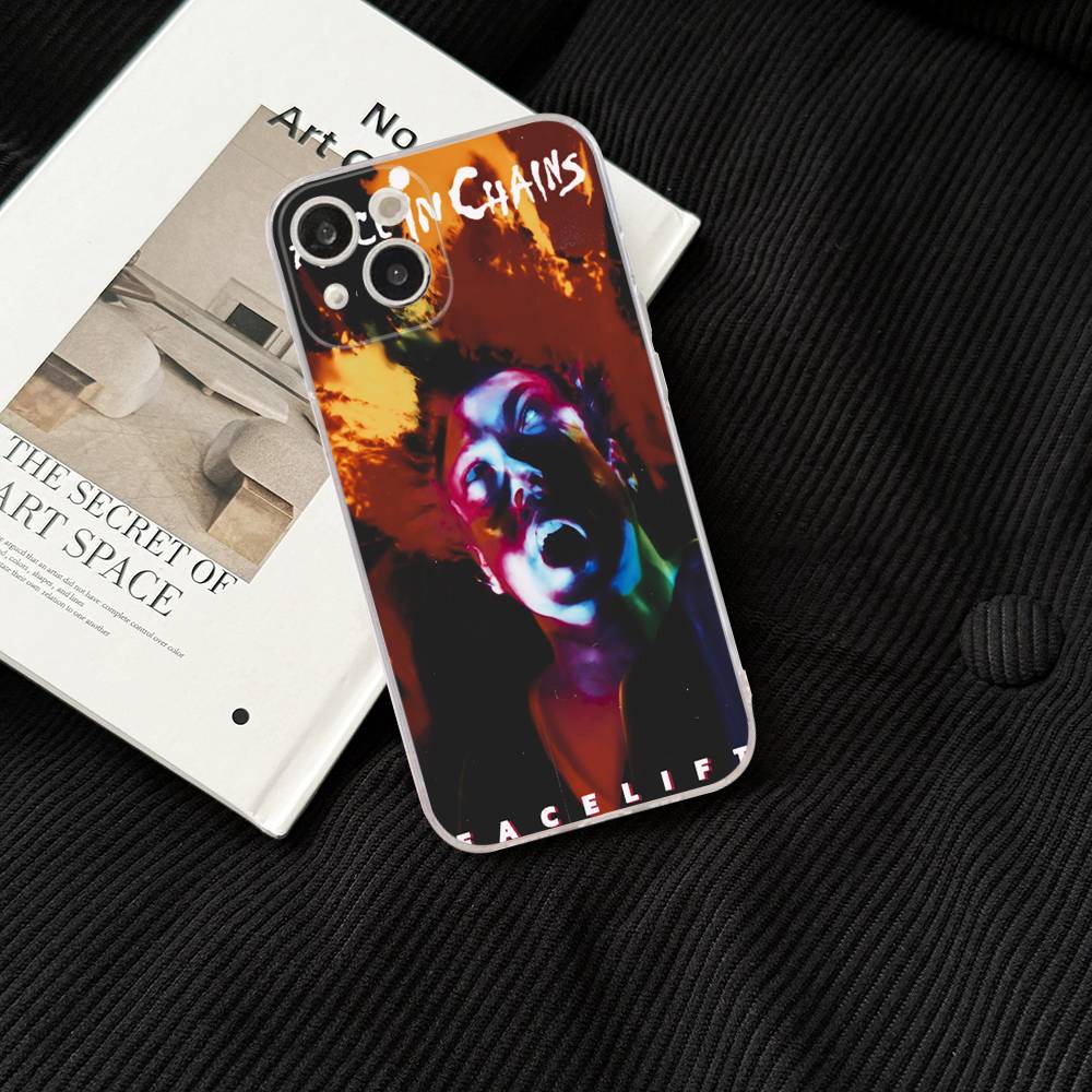 A-Alice I-In C-Chains Transparent TPU Phone Case for iPhone 17 11 12 13 14 15 16 Pro Max 16 Plus Cover
