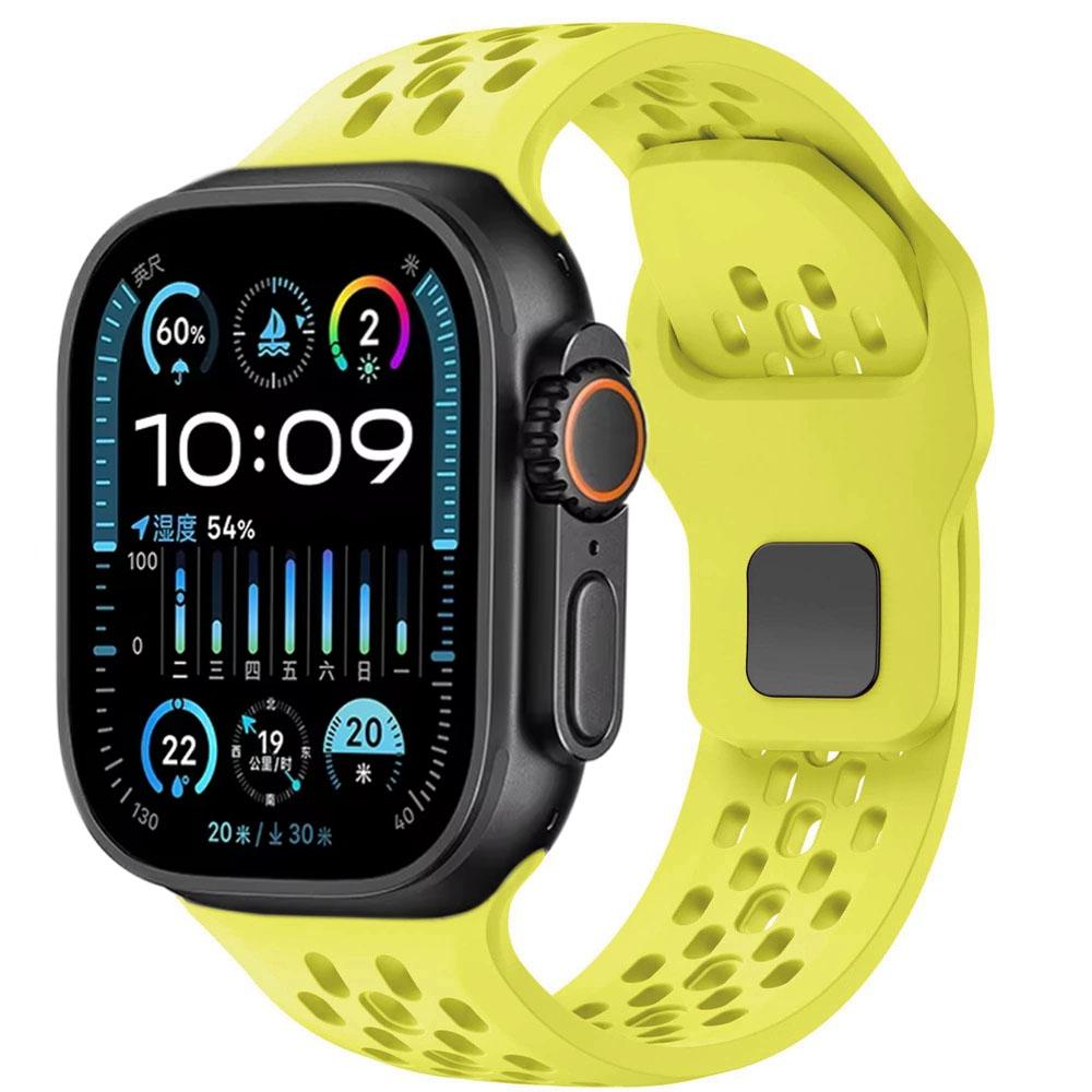 Дышащий силиконовый ремешок для Apple Watch Band 49 мм 46 мм 45 мм 44 мм 42 41 40 мм Спортивный браслет iWatch Ultra 11 10 9 8 7 6 SE3 Ремень