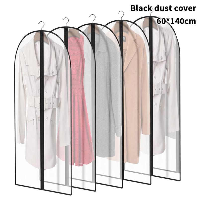 Thickened Washable Clothes Dust Cover - Transparent Zippered Storage Bag for Suits & Coats