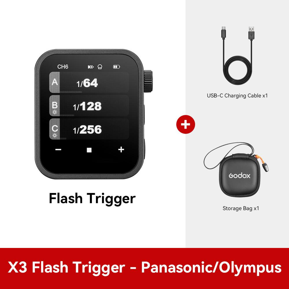 Godox X3 TTL HSS 2,4G Беспроводной триггер вспышки OLED-передатчик с сенсорным экраном Быстрая зарядка для Canon Nikon Sony Fujifilm