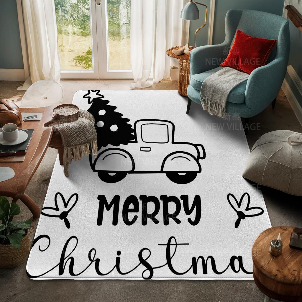 Ковер у входа в дом Домашний коврик у двери Гостиная Ванная Комната Ноги ванная комната Нескользящие коврики с водопоглощением для ванной Счастливого Рождества зима