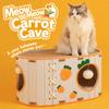 Felt Cat House 2-Story Cat Scratching Board Cute Carrot Cat Bed  Pets Under 7kg