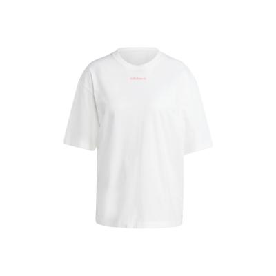 Футболка Originals Graphic Tee с принтом логотипа, круглым вырезом, свободная, с коротким рукавом, женские топы, белые IT8155