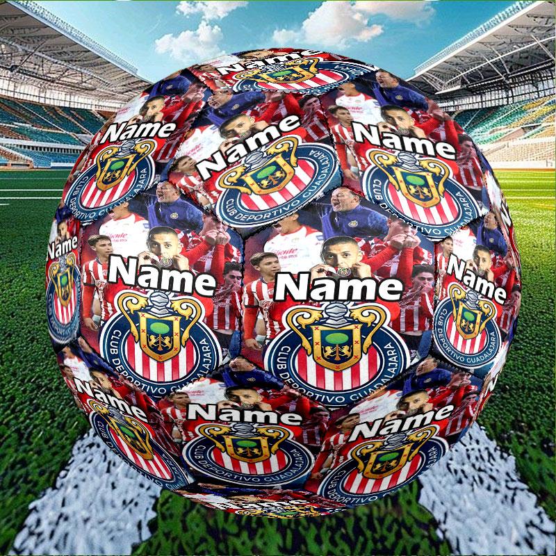 Custom Name Personalized Club Deportivo Guadalajara Print Size 5 Soccer Ball Training & Match Football, for Team, Kicking, Gift for Football Enthusias