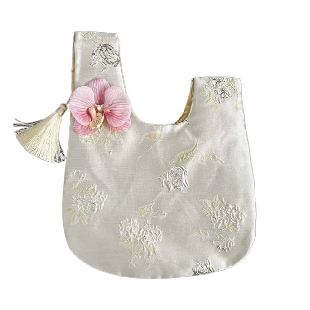 Flower Pendant Tassel Knot Wrist Bag Storage Bags Cheongsam Accessories Girls