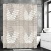 Modern Creative Geometric Shower Curtain, Bathroom Decorative Shower Curtain, Waterproof Shower Curtain with Hooks