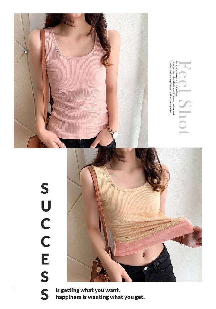 Women's Warm Fleece Vest: 2024 New Style Tight-Fit Base Layer for Autumn/Winter