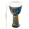 FF Bonfires 8-Inch Traditional African Djembe - Goatskin Hand Drum for Beginners, Percussion Circle Instrument