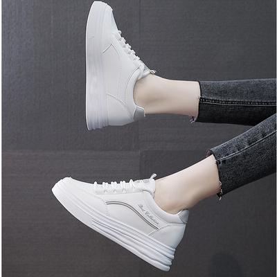 Весенние и летние женские туфли с толстой подошвой, увеличивающие рост, белые туфли, повседневная обувь, универсальная корейская версия спортивной обуви для путешествий