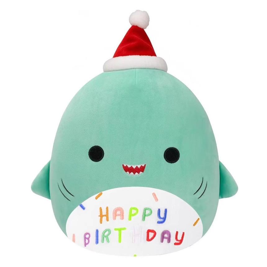 Мягкие игрушки Squishmallows Саламандра Плюшевое животное День рождения Любовь Собака Плюшевая игрушка Мультяшная акула Кукла Подарок для детей