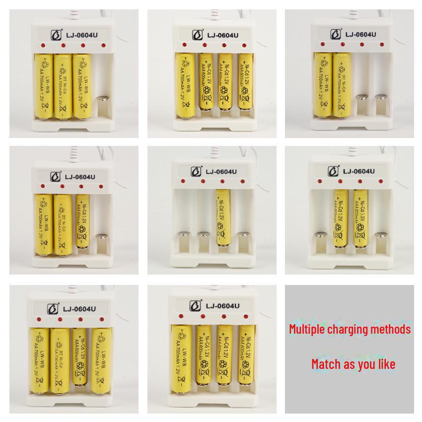 Зарядное устройство для аккумуляторов AA/AAA 2-в-1 - 3/4 слота для игрушек с дистанционным управлением