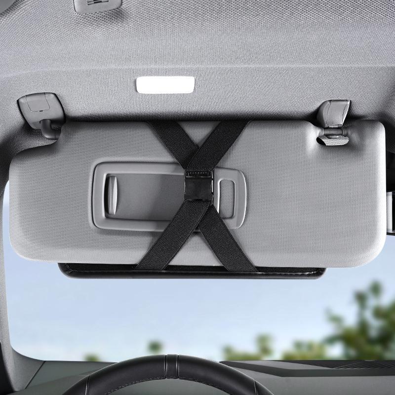 PU Leather Car Sun Visor Organizer Glasses Card Holder & Tissue Box For Jeep Renegade Wagoneer Avenger Recon Wrangler JK Patriot