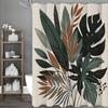 Green Leaf Leaf Shower Curtain, Bathroom Decorative Shower Curtain, Waterproof Shower Curtain with Hooks