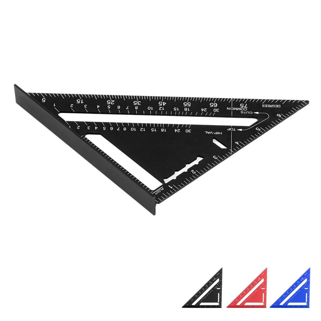 Carpenter Square 7in Woodworking Imperial Rafter Measuring Tool 90 45 Degree Metal Aluminum Alloy Tr