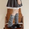 Эластичные Штанины в Милом Стиле Теплые Носки Длиной до Икры Для Девочек Складчатый Дизайн Модные Зимние Аксессуары