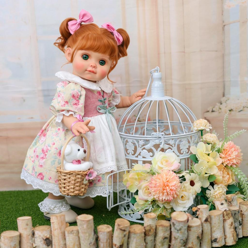 Милая кукла-реборн Cloveray со сменным деревенским ретро-стилем, виниловая кукла, подарок на день рождения, 18 дюймов (45см) Одежда, Игрушка, (Имя Рози)