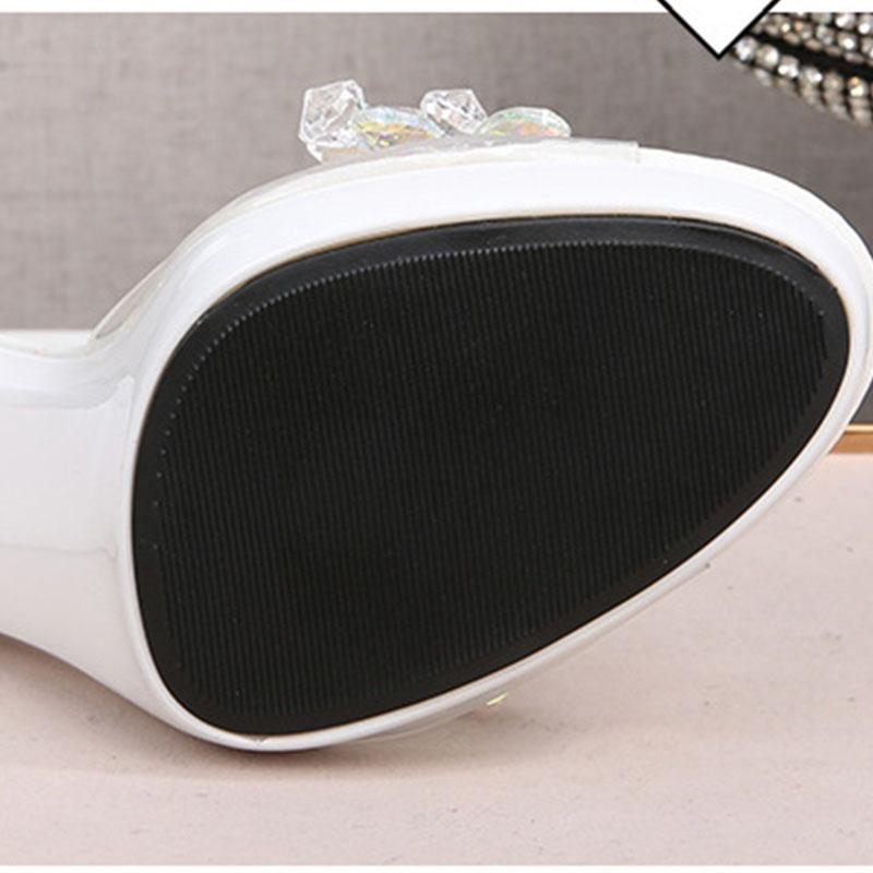 Woman Female Summer Korean Version Catwalk Model Shoes Sexy Black Waterproof Platform High-heeled Sandals 9053 Series 11cm Heel 2cm Platfrom LFD