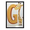 Plakat Litera G Z Żyrafą Plakat Litera G Z Żyrafą, 40X50 Cm, Bez Ramy, Papier Matowy 230 Gsm