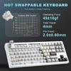 YUNZII YZ87 Mechanical Keyboard with Gasket TKL Wireless Hot Swapper Gaming Keyboard 4 Layer Pad NKRO RGB Backlight for Technical Compliance Certified