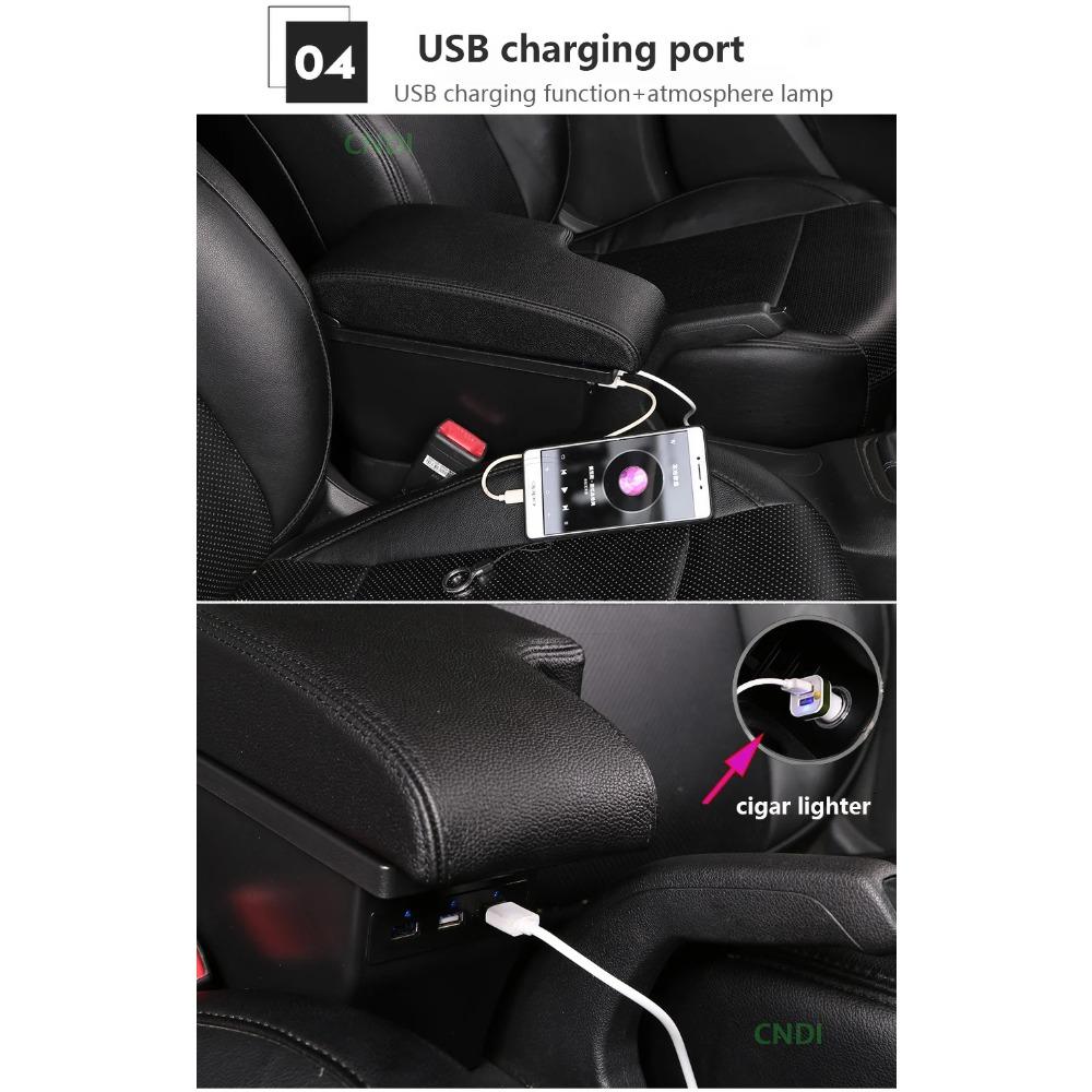 For NISSAN Juke Armrest box For Infiniti ESQ Car armrest 2010-2019 accessories interior details storage box Retrofit parts USB