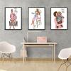 Модная настенная живопись на холсте для мамы, принцесса для девочек, постеры с скандинавским принтом, семейная любовь, настенные панно для украшения гостиной