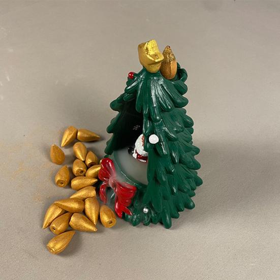 Рождественская елка Подставка для благовоний с обратным потоком Украшение Рождественская елка Дед Мороз