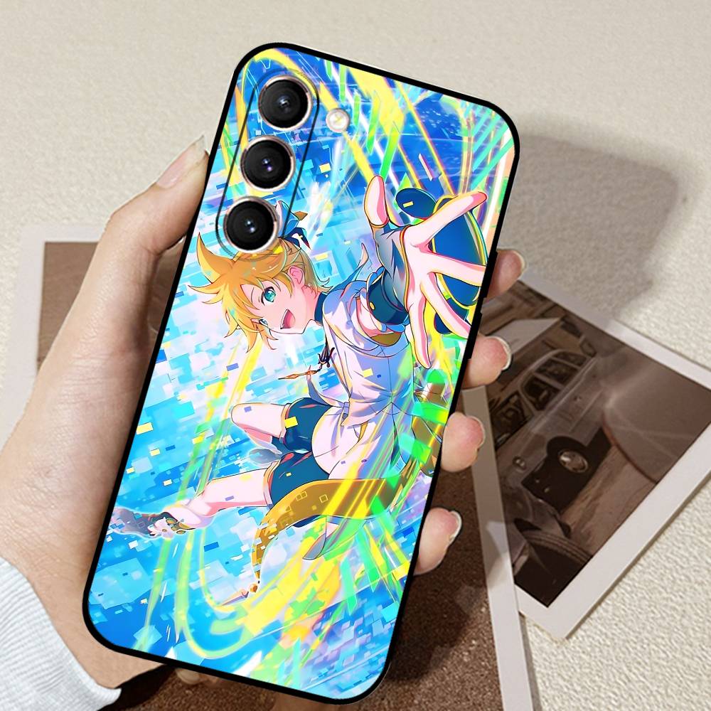 J-KagamineS Rin Len Phone Case Black Ultra-thin Shockproof Case For Samsung S24/S25/S22/S30/Note20/Lite/Ultra/5G/Plus/FE